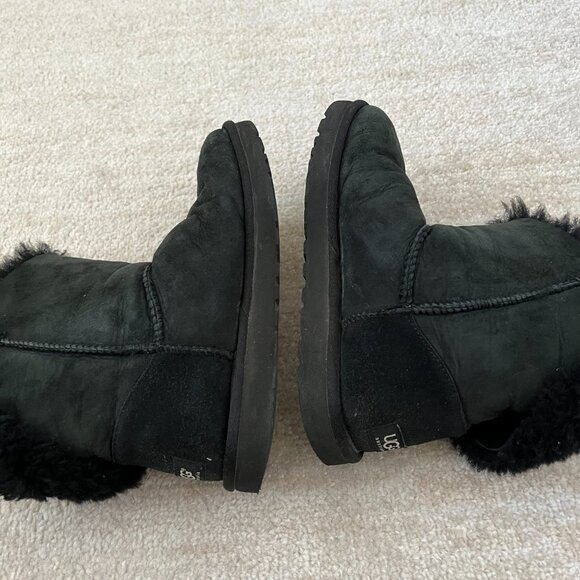 Ugg Boho Black Mini Boots 7 - Picture 6 of 9